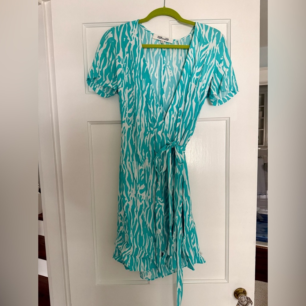 DVF Teal Wrap Dress